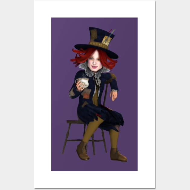 Wonderland Mad Hatter Portrait Wall Art by 2HivelysArt